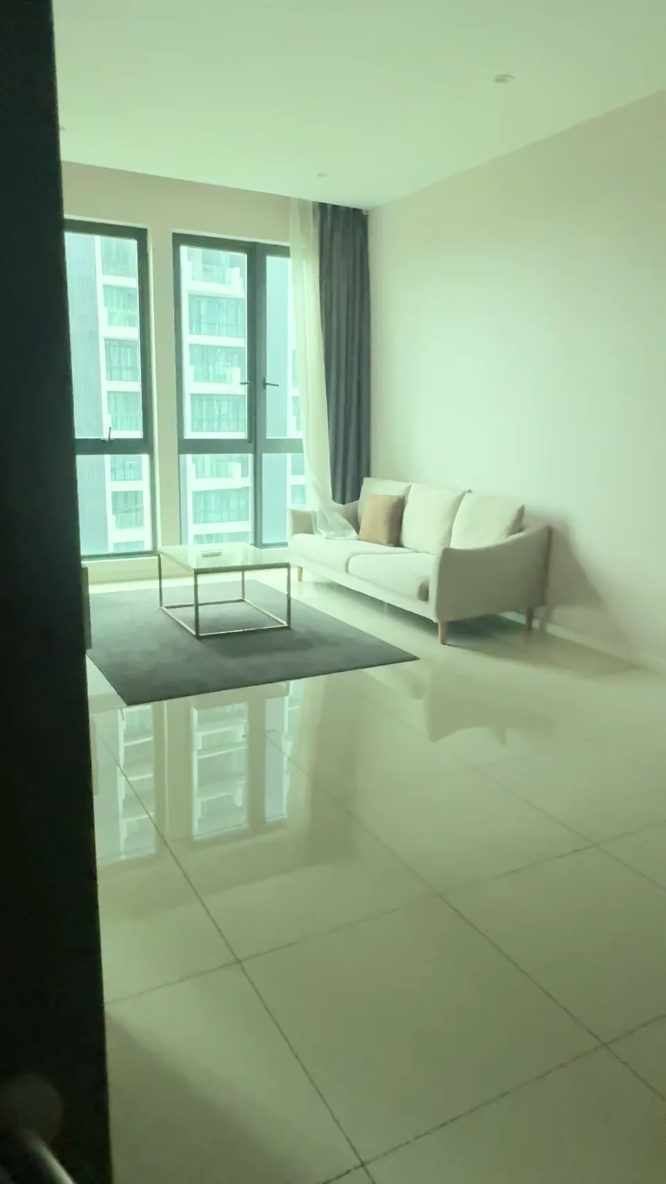 Actual Elysia three-bedroom living room